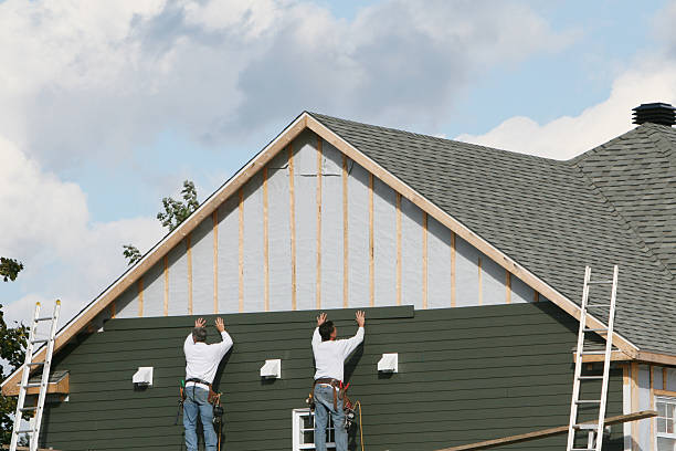 Professional Siding technician working in Brighton, IL